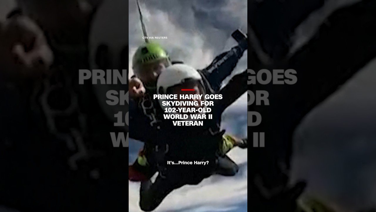 Prince Harry goes Skydiving for 102-year-old World War II veteran