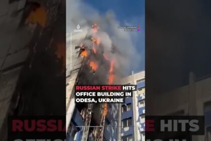 Russian strike hits office building in southern Ukraine