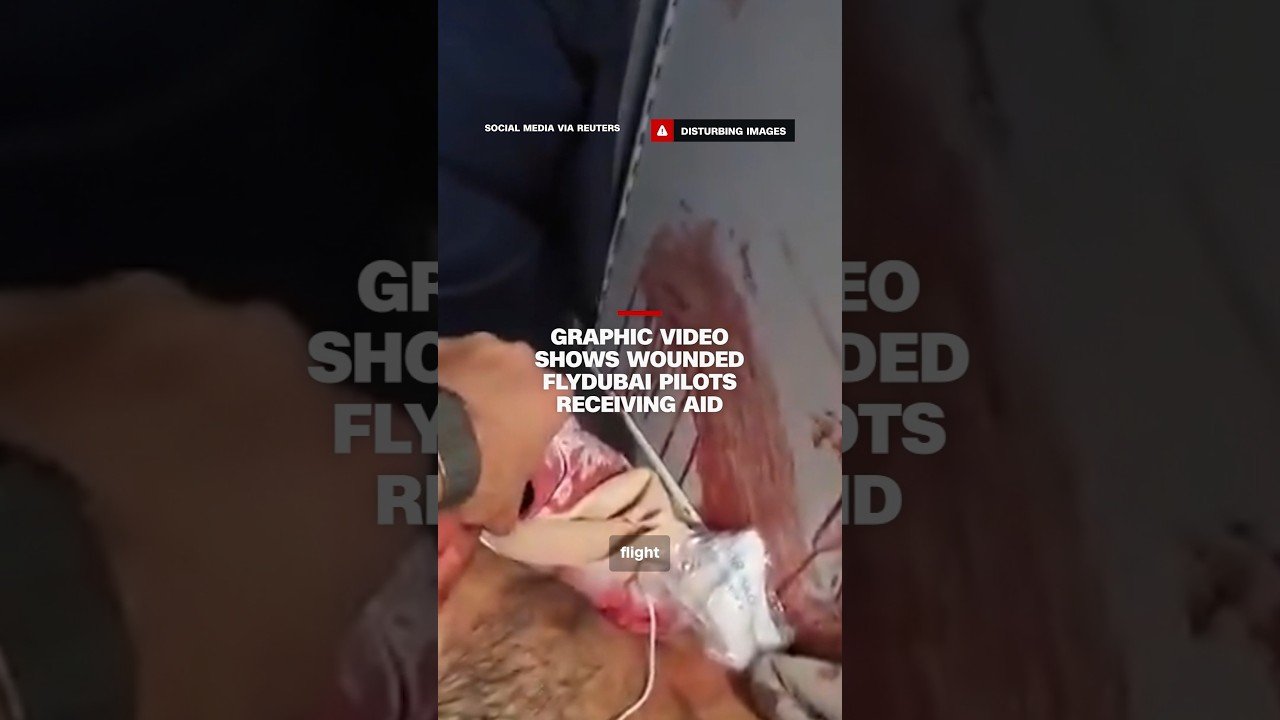 Graphic video shows wounded Flydubai pilots receiving aid