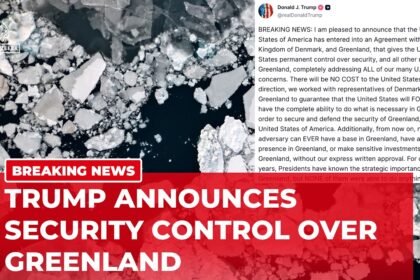 Trump announces permanent control "over security and all other needs" in Greenland