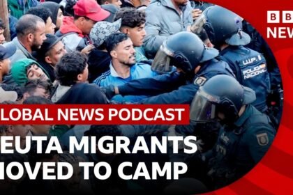 Chaos as police move migrants to a camp in Ceuta | Global News Podcast