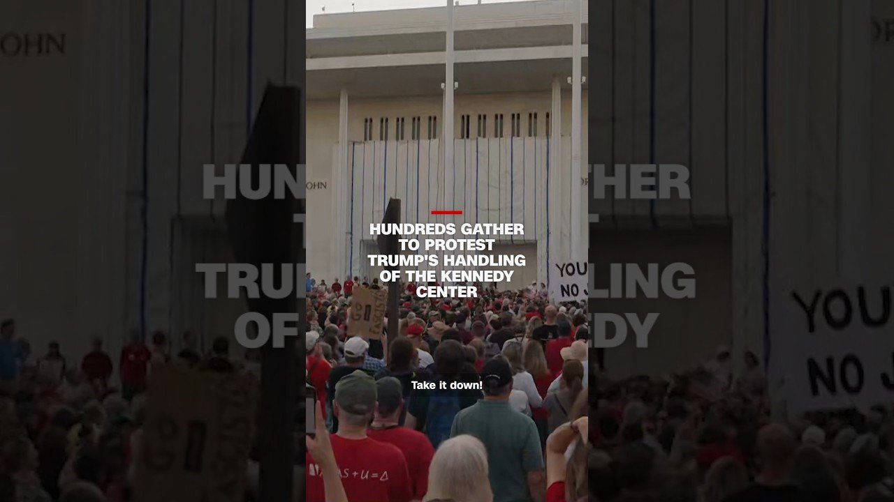 Hundreds gather to protest Trump's handling of the Kennedy Center