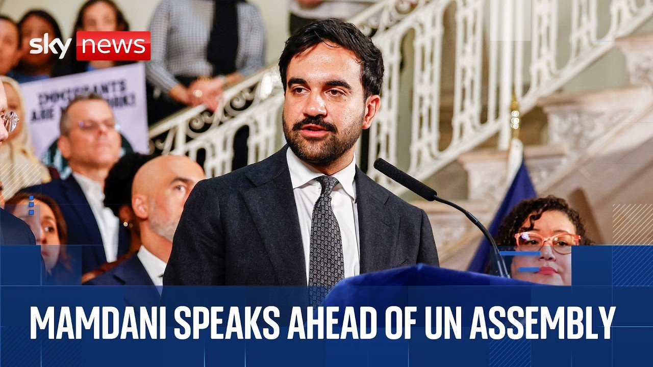 Zohran Mamdani speaks ahead of UN General Assembly