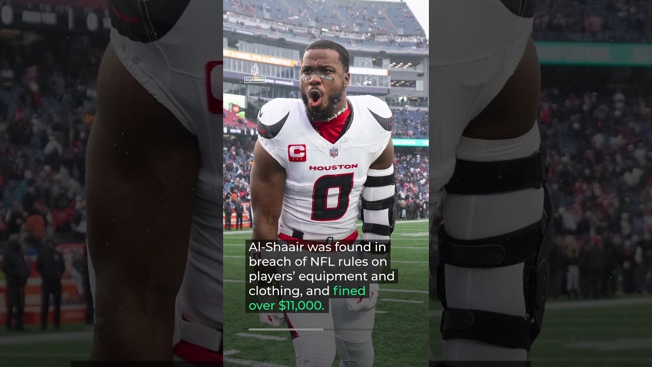 NFL star Azeez Al-Shaair speaks out after fine over Hind Rajab message | AJ #shorts