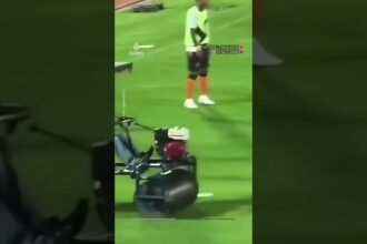 Former England and Tottenham star Andros Townsend run over by pitch roller | #AJ shorts