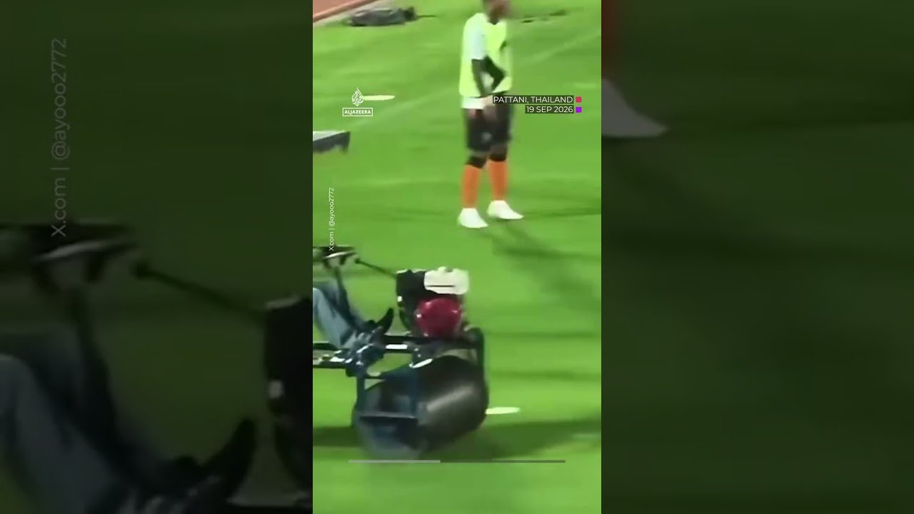 Former England and Tottenham star Andros Townsend run over by pitch roller | #AJ shorts