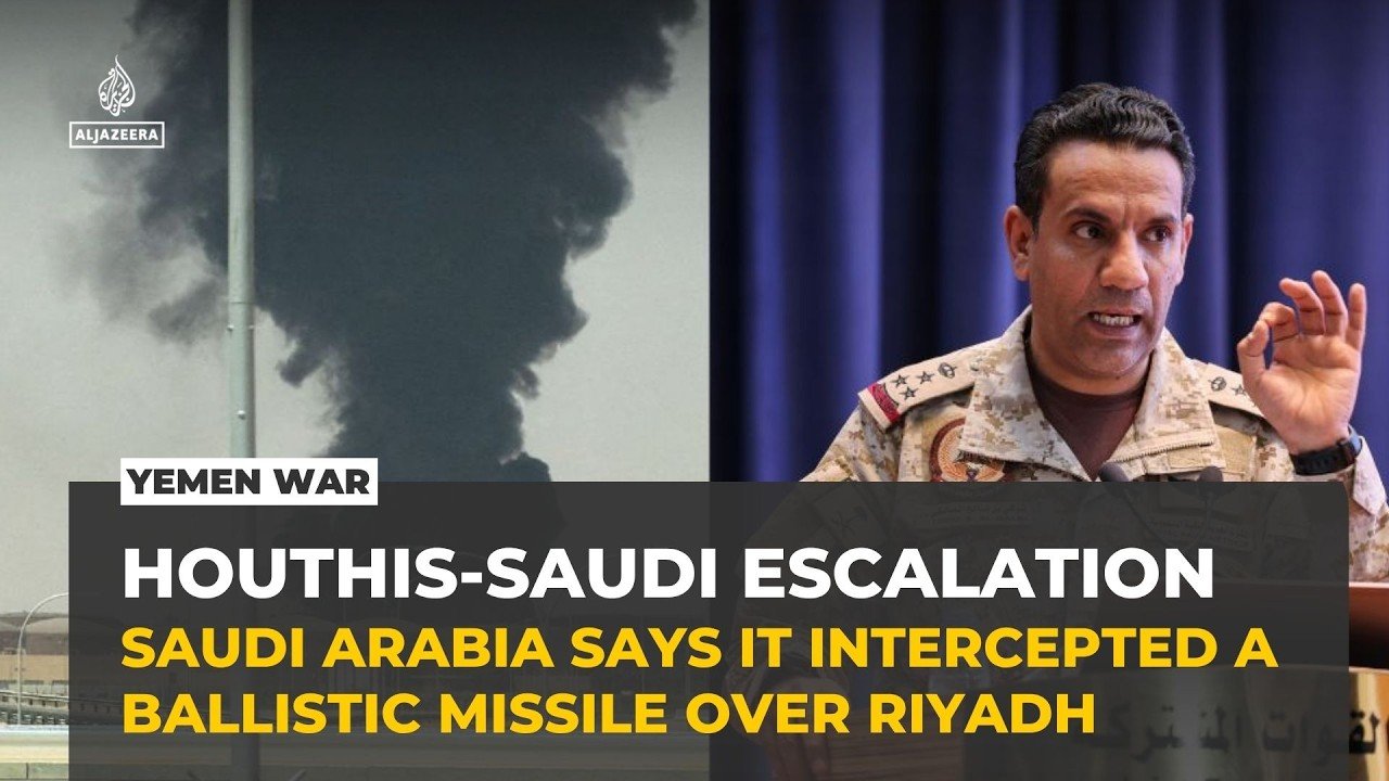 Saudi Arabia says it intercepted Houthi missile targeting Riyadh