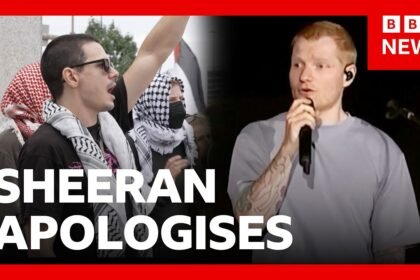 Ed Sheeran admits 'mistakes' at first show since Macklemore controversy | BBC News