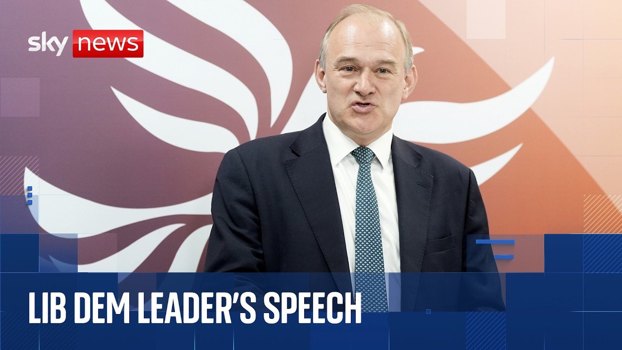 Ed Davey gives leader's speech at Liberal Democrat conference