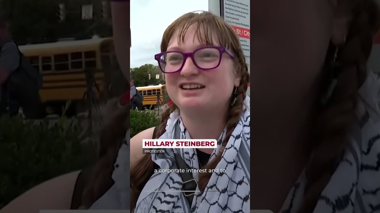 Pro-Palestine protesters demonstrate outside Ed Sheeran concert | AJ #shorts