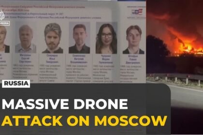 Ukraine launches record drone attack on Moscow as Russia votes