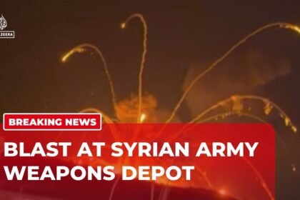 Huge explosion rocks Syrian army weapons depot near Aleppo