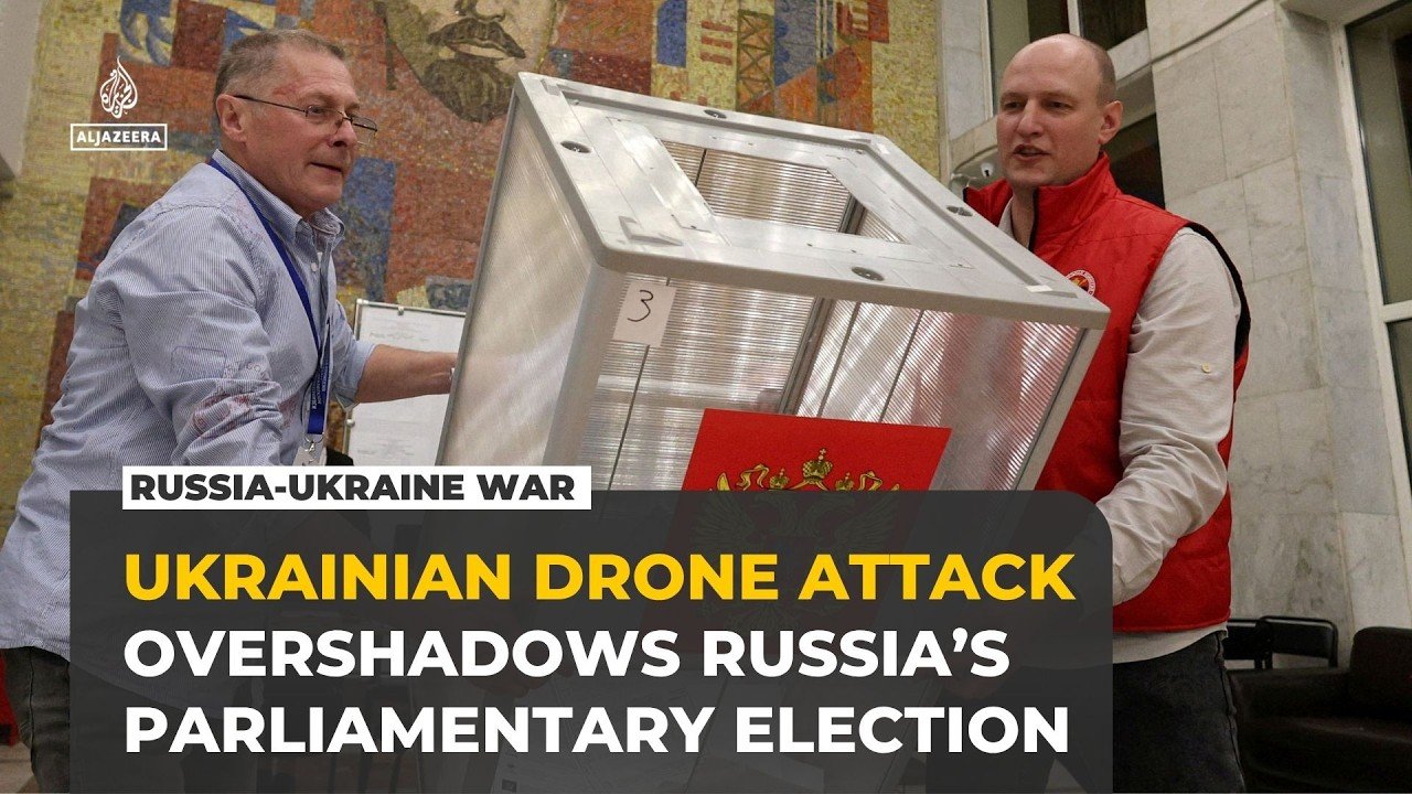 Ukrainian drone attack overshadows Russia’s parliamentary election as Putin’s party leads