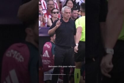 Mourinho holds up images of ‘two clear red cards’ after Atletico defeat | AJ #shorts