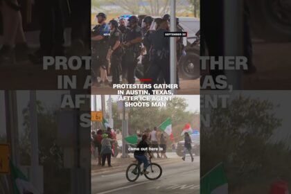 Protesters gather in Austin, Texas, after ICE agent shoots man