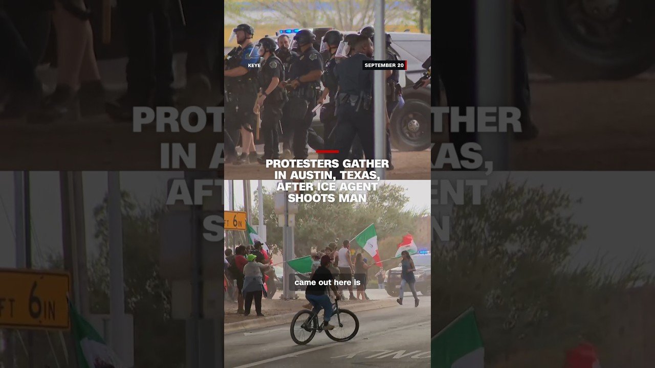 Protesters gather in Austin, Texas, after ICE agent shoots man