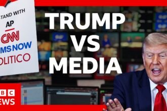 Why Fox News has sided with CNN in US media row with Trump | BBC News