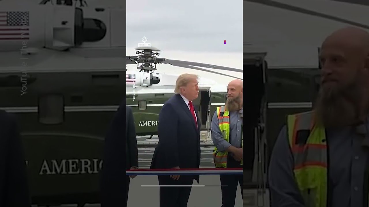 Trump speech inaudible as US networks boycott White House event | AJ #shorts