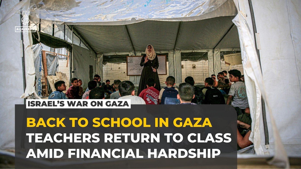 Gaza teachers return to class amid financial hardship