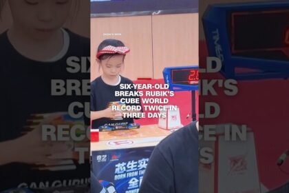 Six-year-old breaks Rubik's Cube world record twice in three days