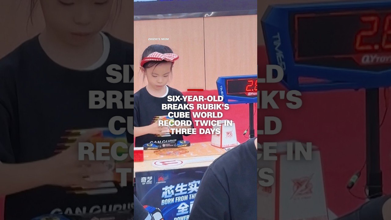 Six-year-old breaks Rubik's Cube world record twice in three days