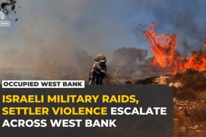 Israeli settlers burn Palestinian olive groves as West Bank raids intensify