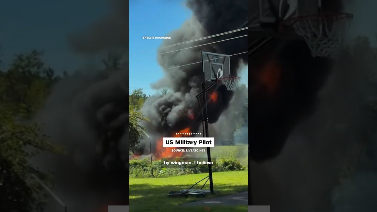 Pilot ejects before F-16 fighter jet crashes during training