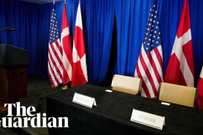 Trump along with representatives from Denmark and Greenland sign security deal – watch live