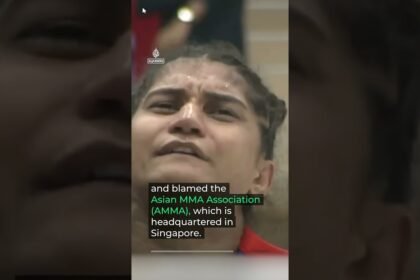 Indian MMA fighter refuses handshake after Asian Games ‘defeat’ | AJ #shorts