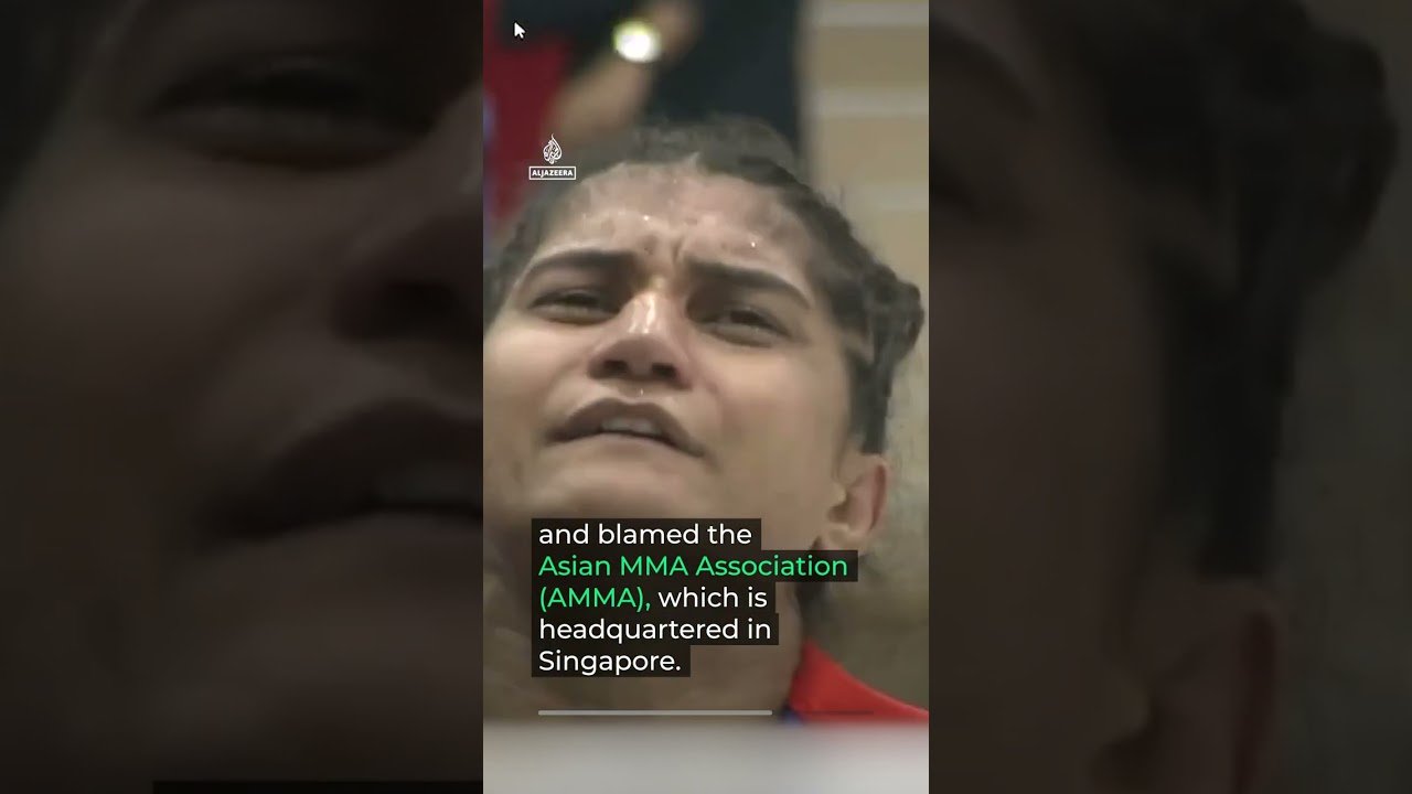 Indian MMA fighter refuses handshake after Asian Games ‘defeat’ | AJ #shorts
