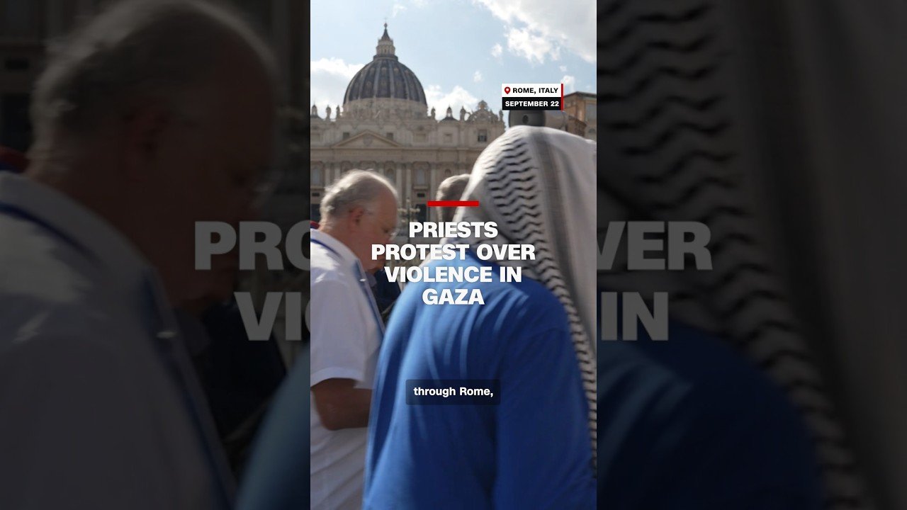 Priests protest over violence in Gaza
