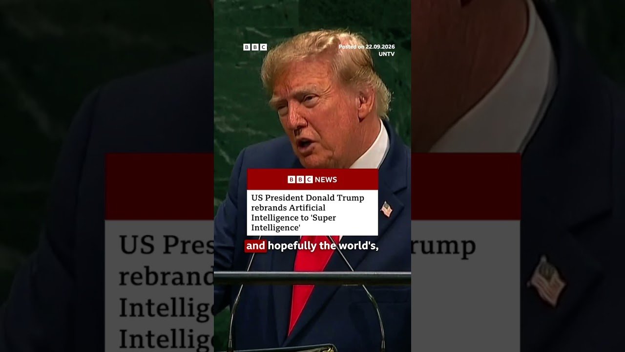 US President Donald Trump says US will rename AI as “Super Intelligence”. #BBCNews