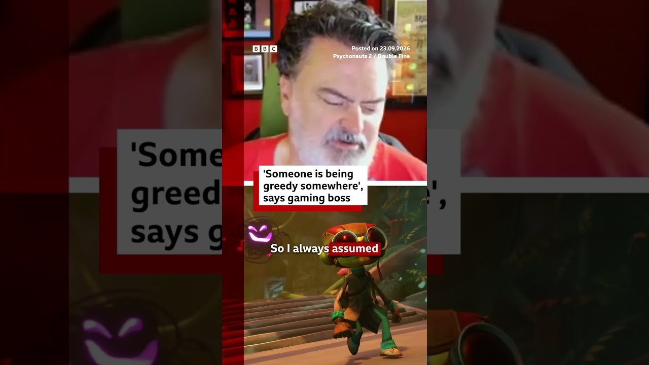 Double Fine boss Tim Schafer on difficulties of gaming industry. #Gaming #TimSchafer #BBCNews