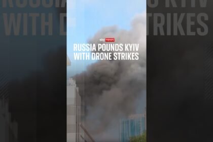 Russia pounds Kyiv with drone strikes