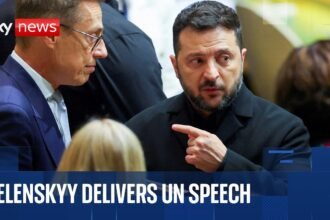 Volodymyr Zelenskyy speaks at UN General Assembly