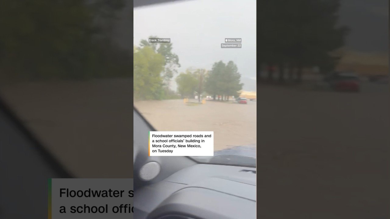 Flash flooding submerges roads in New Mexico