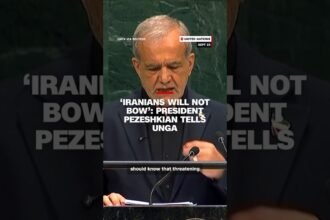 ‘Iranians will not bow’: President Pezeshkian tells UNGA