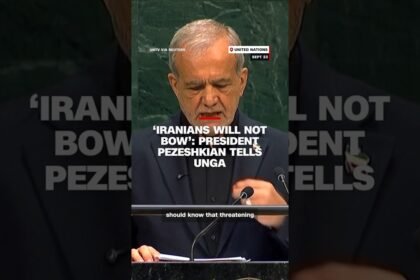 ‘Iranians will not bow’: President Pezeshkian tells UNGA