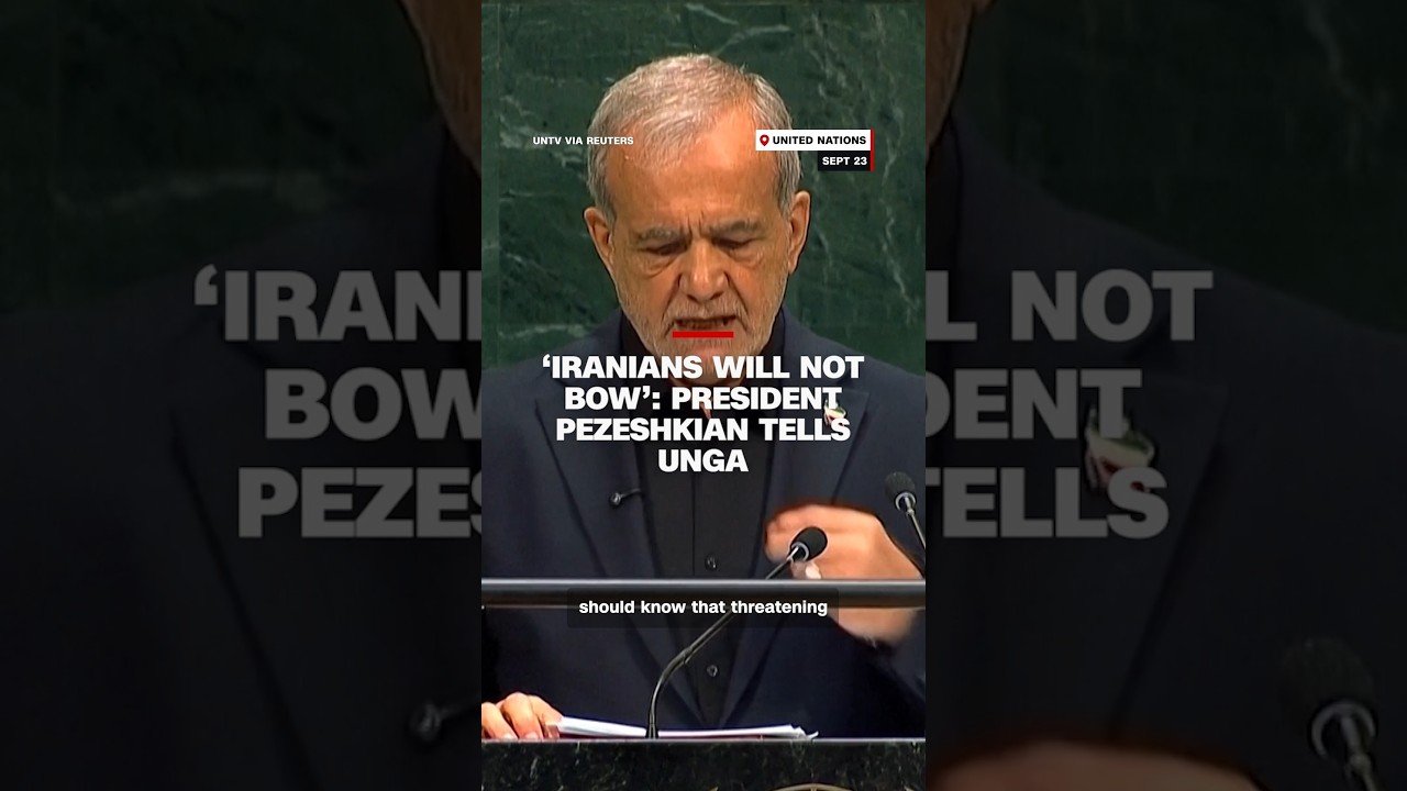 ‘Iranians will not bow’: President Pezeshkian tells UNGA