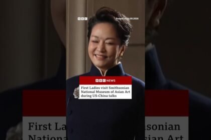 First Ladies visit Smithsonian National Museum of Asian Art. #BBCNews