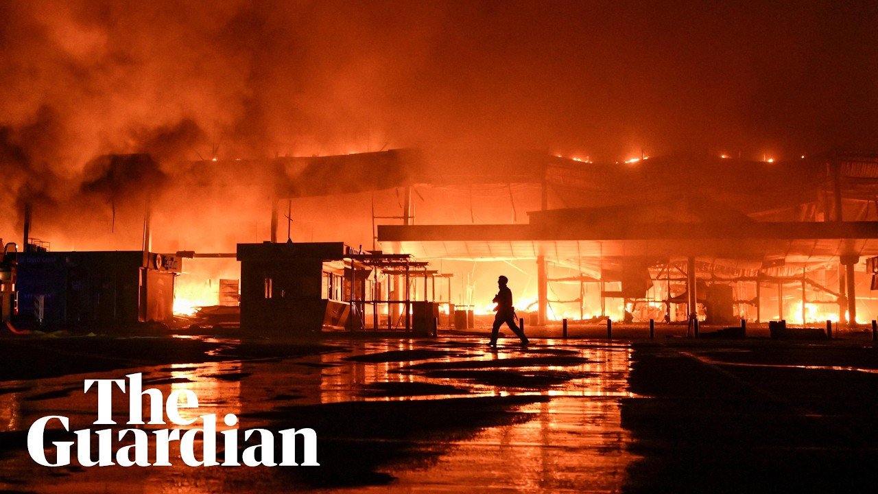 Fire engulfs Zaporizhzhia mall in Ukraine after Russian attack