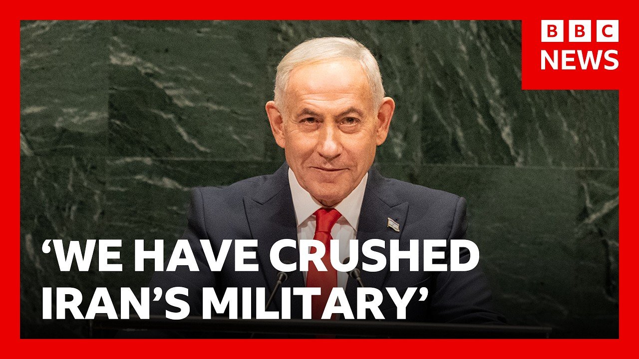 Delegates walk out before Netanyahu’s address to UN General Assembly | BBC News