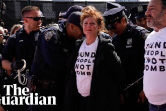 Susan Sarandon and Hannah Einbinder arrested at anti-Netanyahu protest outside UN