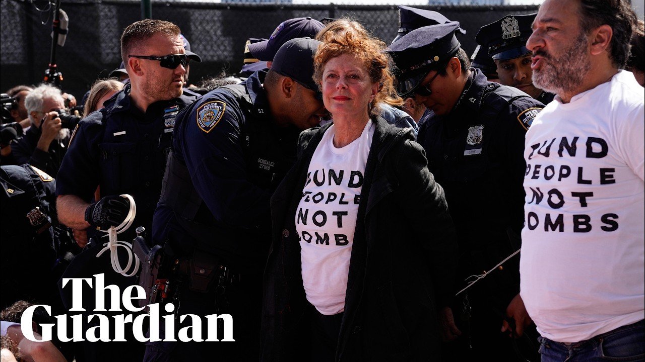 Susan Sarandon and Hannah Einbinder arrested at anti-Netanyahu protest outside UN