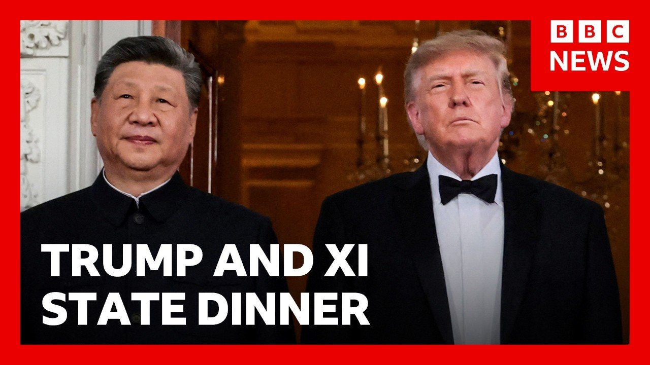 Trump hosts China's Xi at White House state dinner | BBC News
