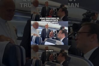 Pope responds to CNN reporter's question about Trump media ban
