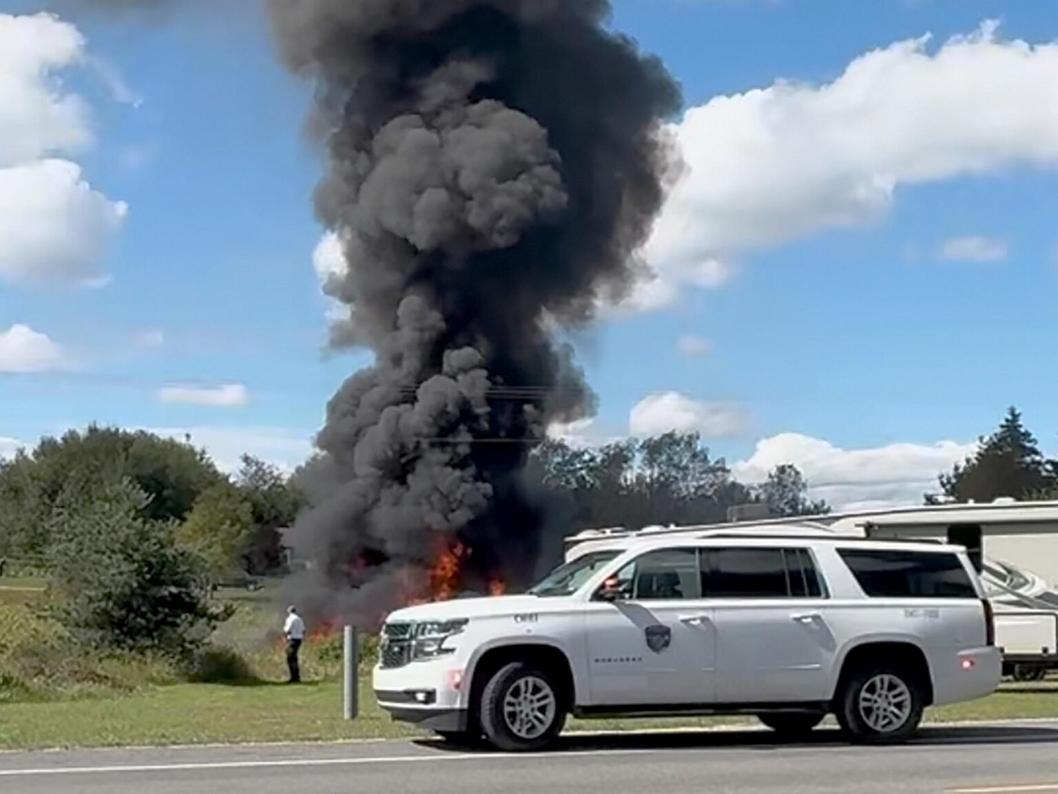 Texas Air National Guard F-16 crashes in Michigan, sparking evacuation