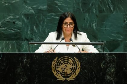Venezuela’s Delcy Rodriguez promises elections at UN, gives no date