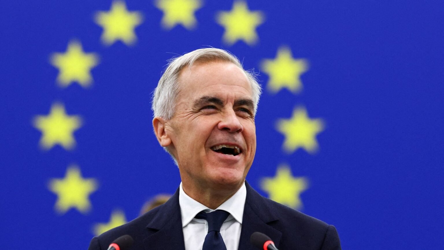 Carney aims dig at Trump as he addresses EU
