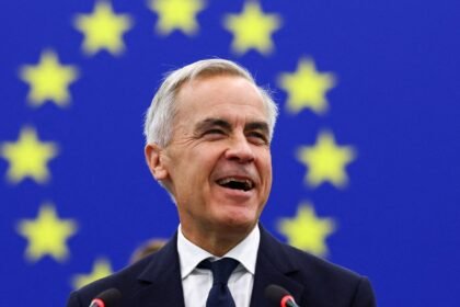 Carney aims dig at Trump as he addresses EU